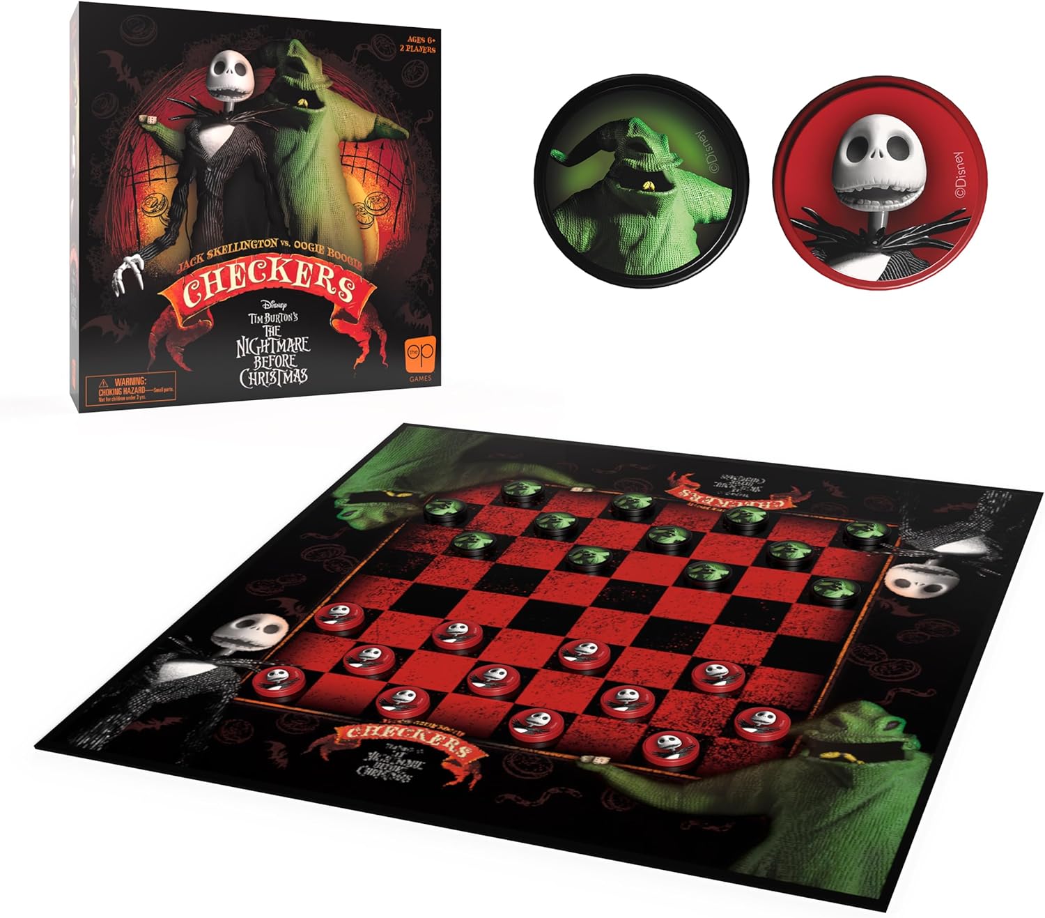 Checkers: Disney Tim Burton The Nightmare Before Christmas